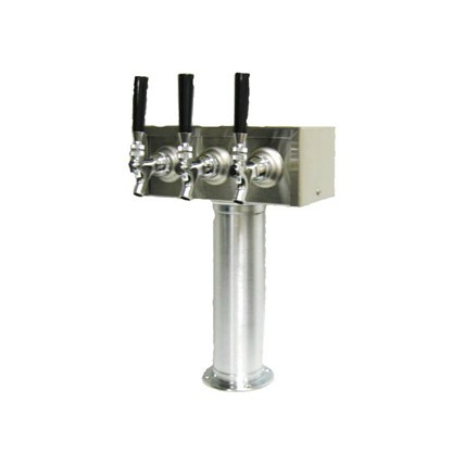 T tower stainless finish 3 faucets