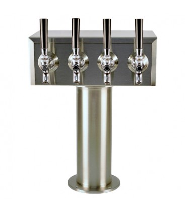 T box tower 4 faucets SS glycol