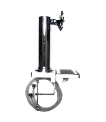 Clamp on 2 faucet 3" column tower and drip tray with drain