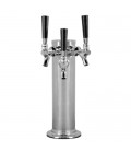 3" Column tower SS 3 chrome faucets 