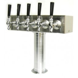 T tower stainless finish 5 faucets