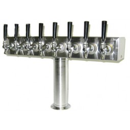 T box tower stainless finish 8 faucets glycol