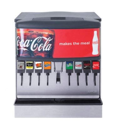 Ice-Bev Dispenser, 30", 8 LEV Lever Valves, Cube Ice