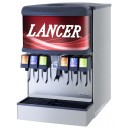 Ice-Bev Dispenser, 22", 6 LEV Lever Valves, Cube Ice