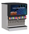 IBD30CB 4500 cold carb post-mix ice drink dispenser, 10 LPV self-serve lever valves, Pepsi graphics