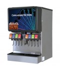 IBD22CB 4500 cold carb post-mix ice drink dispenser, 6 LEV self-serve lever valves, Coke graphics