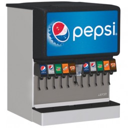 Ice-Bev Dispenser 30" 8 LEV self-serve lever valves cube ice Pepsi graphics