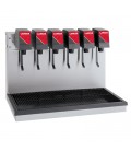 Island base dispensing tower, 6 LEV portion control levers