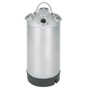 4.8 gallon stainless steel cleaning can with four heads