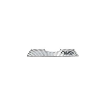 Surface mount drip tray with cut-out no rinser 18" x 8"