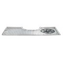 Surface mount drip tray with cut-out no rinser 18" x 8"