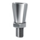 Faucet handle angler/tilter for vertical position handles, chrome plated brass