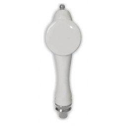 Ceramic tap handle shielded pub style white