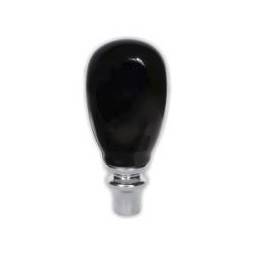 Ceramic tap knob oval black