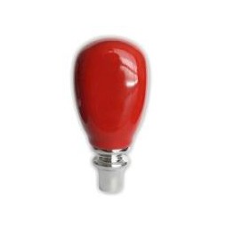 Ceramic tap knob oval red
