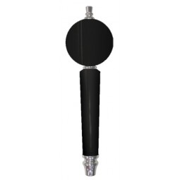 Black round conical handle with chrome fittings