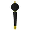 Black round conical handle with gold fittings