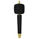 Black paddle conical handle with gold fittings