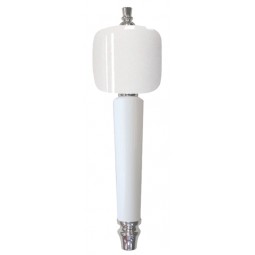 White paddle conical handle with chrome fittings