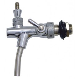TOF Euro chrome flow control beer faucet with SS nozzle Euro shank