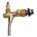 TOF Euro gold flow control beer faucet with SS nozzle Euro shank
