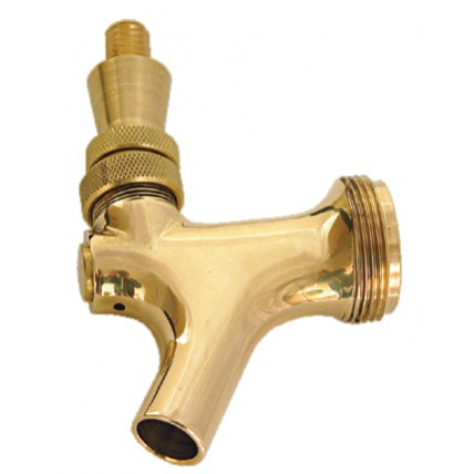 Gold plated faucet with brass lever