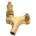 Gold plated American beer faucet with brass lever