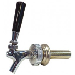 Beer faucet, chrome with US flow/foam control