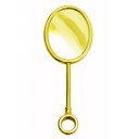 Gold oval vertical tall medallion holder