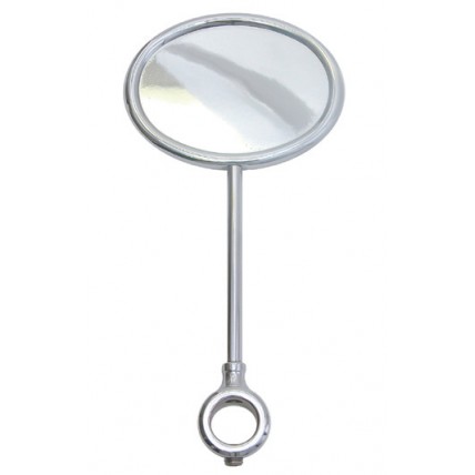 Chrome oval horizontal extra tall medallion holder
