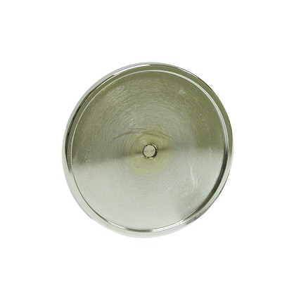 Chrome round medallion holder with screw for face mount applications