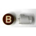 Button cap B white lettering brown cap