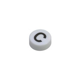 Button cap C black lettering white cap