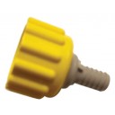 BIB connector, plastic, 3/8 yellow