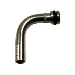 Flojet SS inlet/outlet fitting 3/8" elbow hose barb