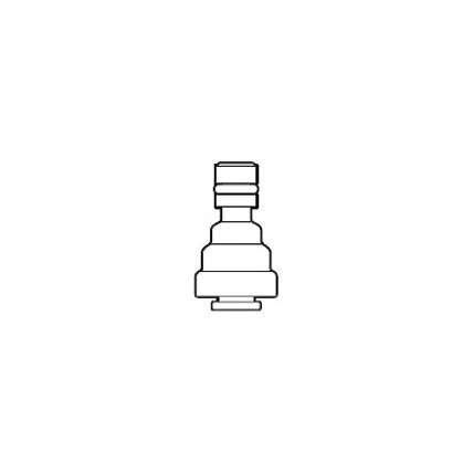 John Guest plastic CO2 straight inlet fitting, use with 1/4" OD tubing