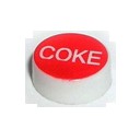 Button cap COKE white lettering red cap