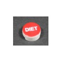 Button cap DIET white lettering red cap