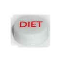 Button cap DIET red lettering white cap