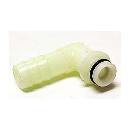 SHURflo 1/4" plastic barb elbow for CO2 inlet, no check valve
