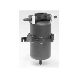 Accumulator tank, rubber valve, 125 psi, 1/2 quart/liter capacity, 1/2" barb fittings