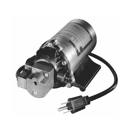 Replacement electric beverage delivery system pump, 1/2"-14 NST straight thread, 1.25 GPM, 60 psi, 24VDC, no fittings
