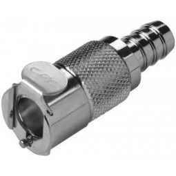 1/4 hose barb valved in-line coupling body