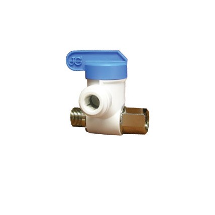 Angle stop adapter valve 3/8 male thread compression x 3/8 female thread compression x 3/8 tube OD