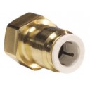 Brass flare connector tube 1/4 OD x 1/4 FFL