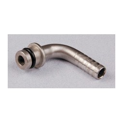 Inlet 90˚ elbow Wunder-Bar 1/4 barb short with O-ring