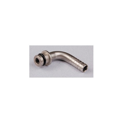 Inlet 90˚ elbow Wunder-Bar 1/4 barb short with O-ring