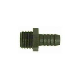 Blk poly adapter 3/8 barb x 3/4 MPT