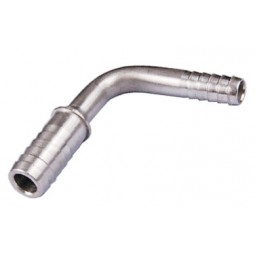Soda System Fitting 1/2" x 1/2"  BARB Stainless Barb "h"  BEND Lancer 