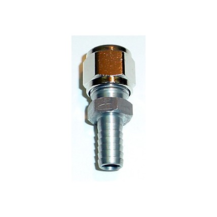 Adapter 3/8 compression x 1/4 barb, no O-ring, SS